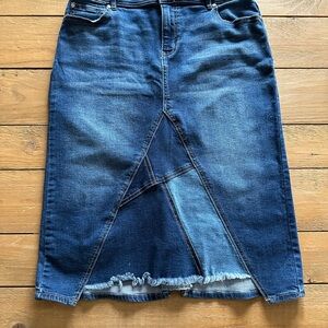 Cato denim midi skirt